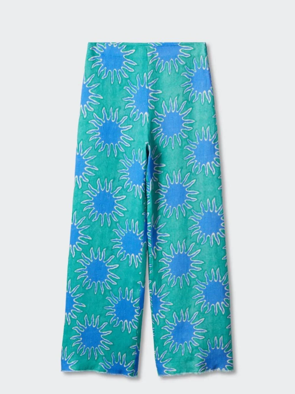 Mango x Simon Miller Printed Linen Wide-Leg Trousers NWT